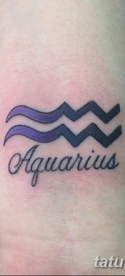 фото тату знак зодиака Водолей от 21.10.2017 №006 — tattoo sign of the zodiac Aquarius