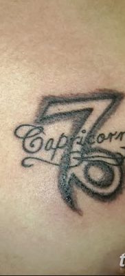 фото тату знак зодиака Козерог от 21.10.2017 №006 — tattoo sign of the zodiac Capricorn