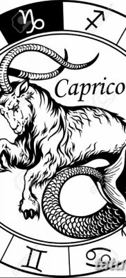 фото тату знак зодиака Козерог от 21.10.2017 №007 — tattoo sign of the zodiac Capricorn