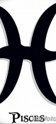 фото тату знак зодиака Рыбы от 21.10.2017 №003 — tattoo sign of the zodiac Pisces