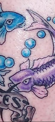 фото тату знак зодиака Рыбы от 21.10.2017 №004 — tattoo sign of the zodiac Pisces