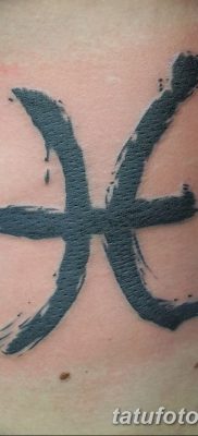 фото тату знак зодиака Рыбы от 21.10.2017 №011 — tattoo sign of the zodiac Pisces