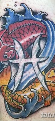 фото тату знак зодиака Рыбы от 21.10.2017 №020 — tattoo sign of the zodiac Pisces