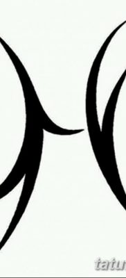фото тату знак зодиака Рыбы от 21.10.2017 №025 — tattoo sign of the zodiac Pisces