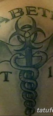 фото тату кадуцей от 21.10.2017 №004 — caduceus tattoo — tatufoto.com
