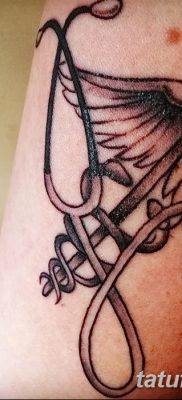 фото тату кадуцей от 21.10.2017 №005 — caduceus tattoo — tatufoto.com
