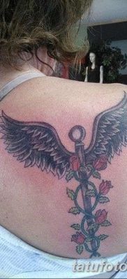 фото тату кадуцей от 21.10.2017 №007 — caduceus tattoo — tatufoto.com