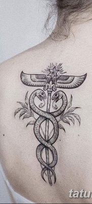 фото тату кадуцей от 21.10.2017 №013 — caduceus tattoo — tatufoto.com