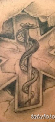 фото тату кадуцей от 21.10.2017 №018 — caduceus tattoo — tatufoto.com