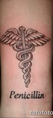 фото тату кадуцей от 21.10.2017 №021 — caduceus tattoo — tatufoto.com