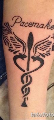 фото тату кадуцей от 21.10.2017 №025 — caduceus tattoo — tatufoto.com