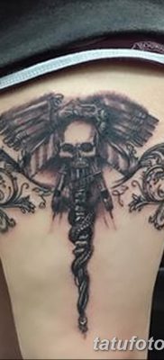 фото тату кадуцей от 21.10.2017 №028 — caduceus tattoo — tatufoto.com