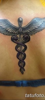 фото тату кадуцей от 21.10.2017 №029 — caduceus tattoo — tatufoto.com