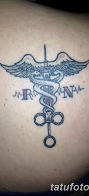 фото тату кадуцей от 21.10.2017 №034 — caduceus tattoo — tatufoto.com