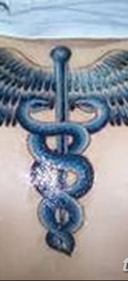 фото тату кадуцей от 21.10.2017 №036 — caduceus tattoo — tatufoto.com