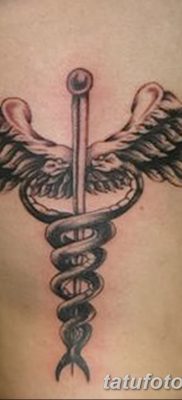 фото тату кадуцей от 21.10.2017 №045 — caduceus tattoo — tatufoto.com