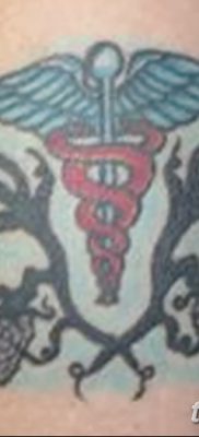 фото тату кадуцей от 21.10.2017 №051 — caduceus tattoo — tatufoto.com
