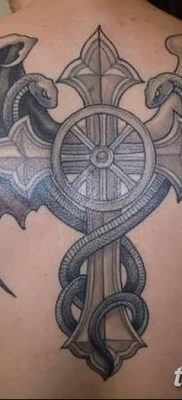 фото тату кадуцей от 21.10.2017 №056 — caduceus tattoo — tatufoto.com