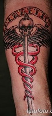 фото тату кадуцей от 21.10.2017 №061 — caduceus tattoo — tatufoto.com