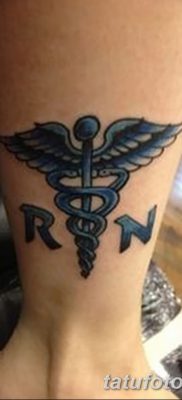 фото тату кадуцей от 21.10.2017 №064 — caduceus tattoo — tatufoto.com