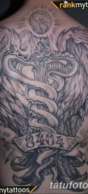 фото тату кадуцей от 21.10.2017 №065 — caduceus tattoo — tatufoto.com