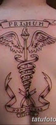 фото тату кадуцей от 21.10.2017 №068 — caduceus tattoo — tatufoto.com