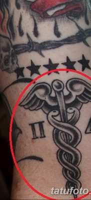 фото тату кадуцей от 21.10.2017 №070 — caduceus tattoo — tatufoto.com