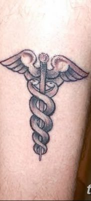 фото тату кадуцей от 21.10.2017 №071 — caduceus tattoo — tatufoto.com