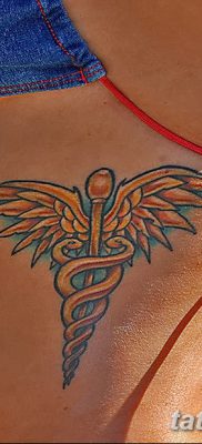 фото тату кадуцей от 21.10.2017 №074 — caduceus tattoo — tatufoto.com