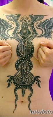 фото тату кадуцей от 21.10.2017 №081 — caduceus tattoo — tatufoto.com