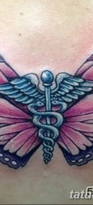 фото тату кадуцей от 21.10.2017 №144 — caduceus tattoo — tatufoto.com