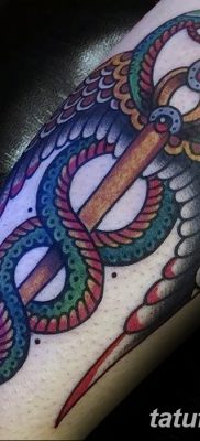 фото тату кадуцей от 21.10.2017 №148 — caduceus tattoo — tatufoto.com