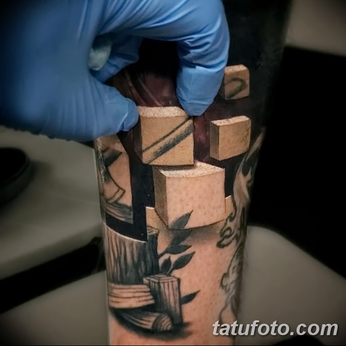фото тату кубики от 28.10.2017 №105 - tattoos cubes - tatufoto.com