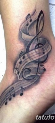 фото тату ноты от 30.10.2017 №014 — Tattoo Notes — tatufoto.com