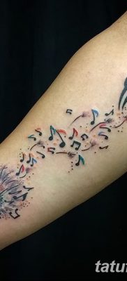 фото тату ноты от 30.10.2017 №015 — Tattoo Notes — tatufoto.com
