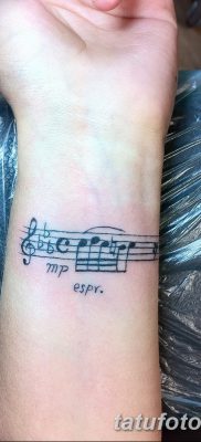 фото тату ноты от 30.10.2017 №016 — Tattoo Notes — tatufoto.com
