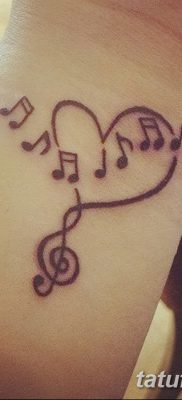фото тату ноты от 30.10.2017 №031 — Tattoo Notes — tatufoto.com