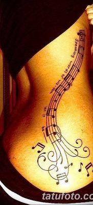 фото тату ноты от 30.10.2017 №041 — Tattoo Notes — tatufoto.com