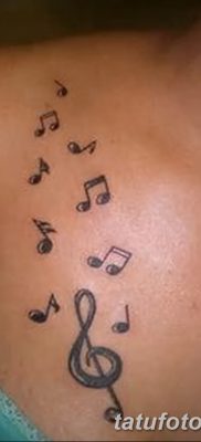 фото тату ноты от 30.10.2017 №047 — Tattoo Notes — tatufoto.com