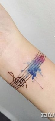 фото тату ноты от 30.10.2017 №060 — Tattoo Notes — tatufoto.com