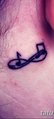 фото тату ноты от 30.10.2017 №065 — Tattoo Notes — tatufoto.com