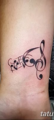фото тату ноты от 30.10.2017 №067 — Tattoo Notes — tatufoto.com