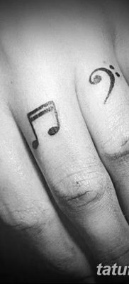 фото тату ноты от 30.10.2017 №070 — Tattoo Notes — tatufoto.com