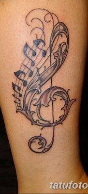 фото тату ноты от 30.10.2017 №075 — Tattoo Notes — tatufoto.com