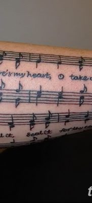 фото тату ноты от 30.10.2017 №089 — Tattoo Notes — tatufoto.com