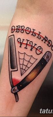 фото тату опасная бритва от 27.10.2017 №001 — tattoo dangerous razor — tatufoto.com