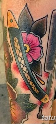фото тату опасная бритва от 27.10.2017 №004 — tattoo dangerous razor — tatufoto.com