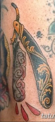 фото тату опасная бритва от 27.10.2017 №009 — tattoo dangerous razor — tatufoto.com