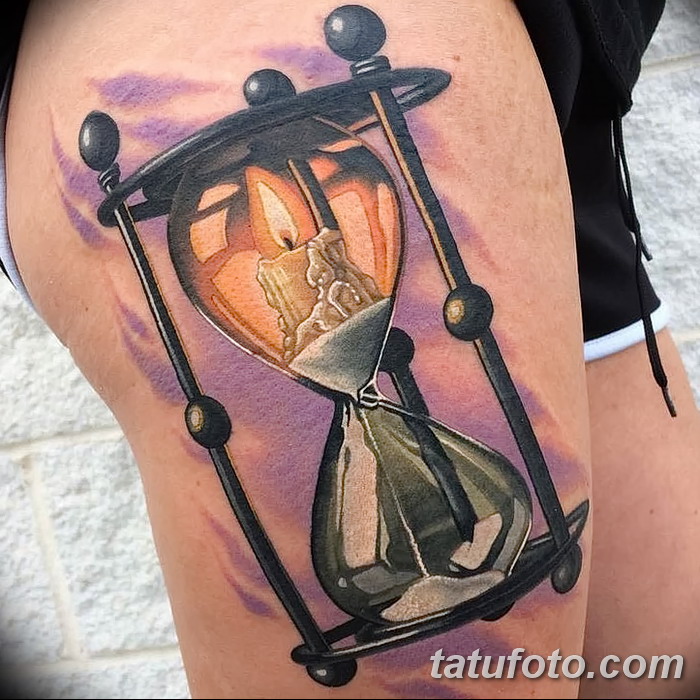 фото тату песочные часы от 21.10.2017 №010 - tattoo hourglass - tatufoto.com