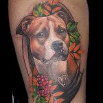фото тату питбультерьер от 25.10.2017 №006 - tattoo pit bull terrier - tatufoto.com